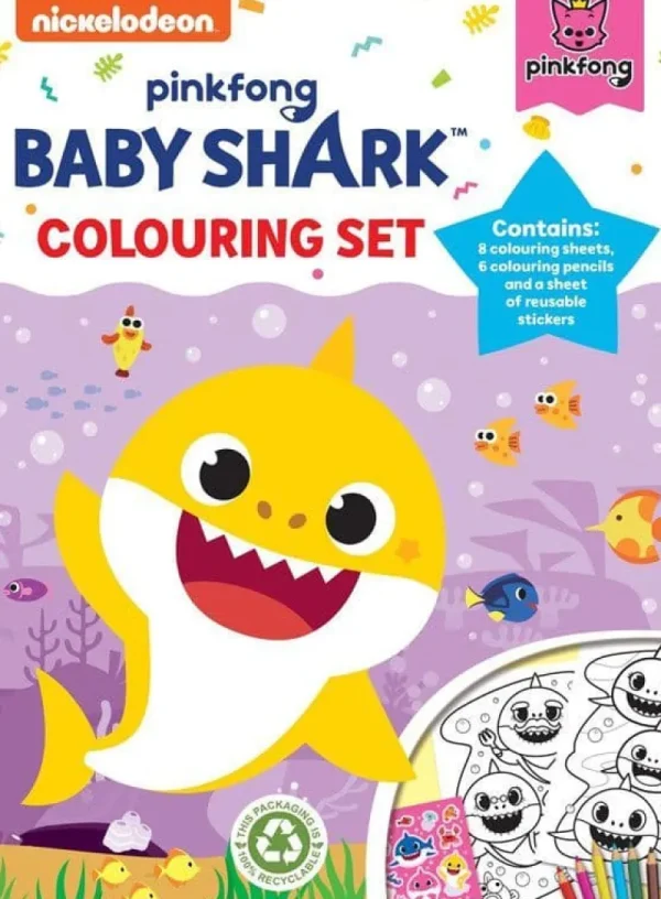 Art and Crafts Baby Shark Colouring Set Outlet