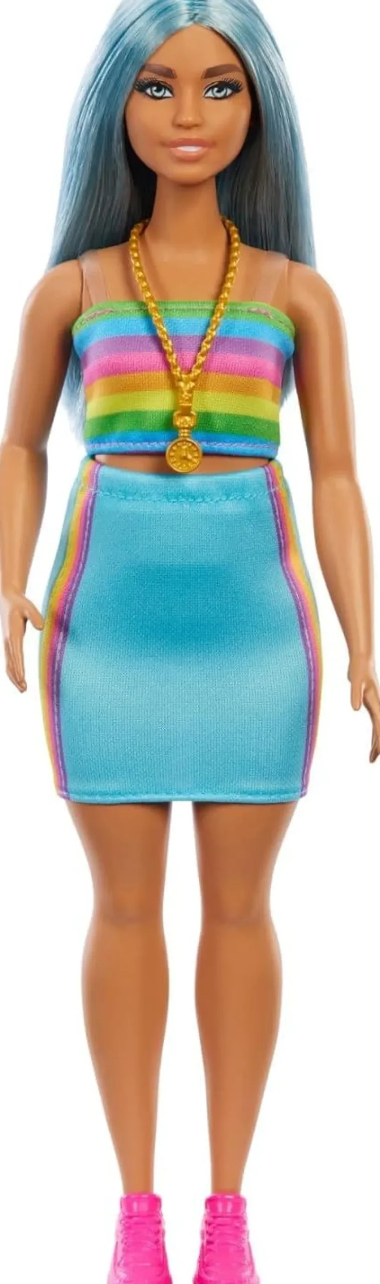 barbie_fashionistas_doll__2-5.webp Barbie Fashionistas Doll with Blue Hair and Rainbow Top New