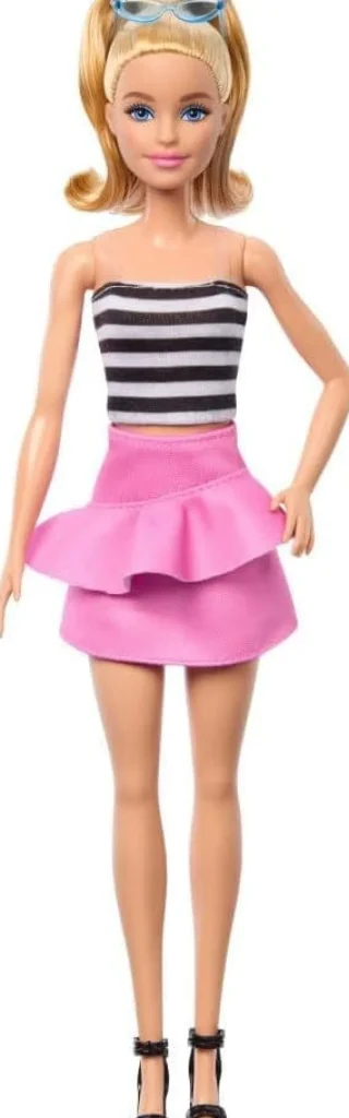 Barbie HRH11 Fashionistas Blonde Doll with Striped Top New