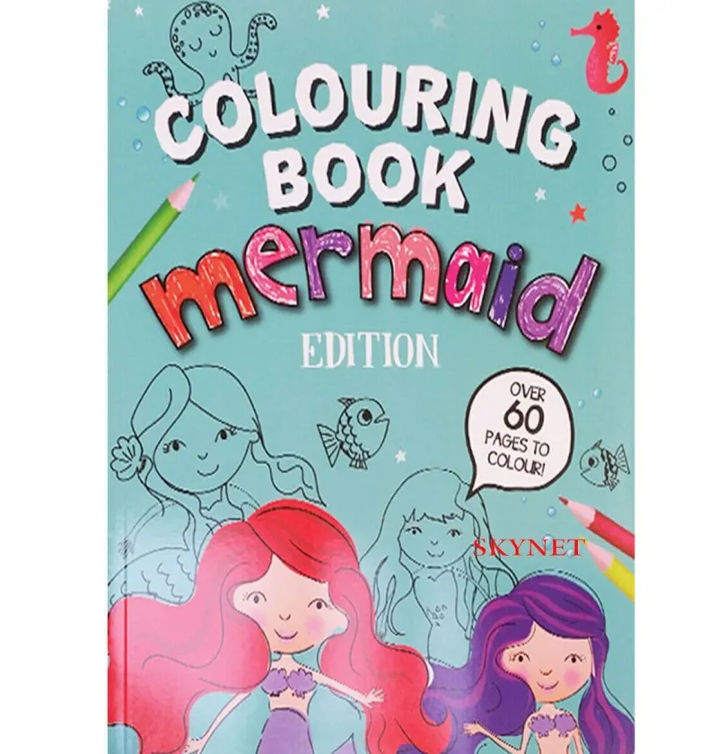children_s_kid_s_boys_gir_0-1.webp Art and Crafts Children s Kid s Boys Girls Colouring Book Mermaid Edition 60 Pages To Colour In New