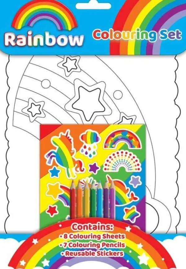Art and Crafts Rainbow Children s Colouring Set Clearance