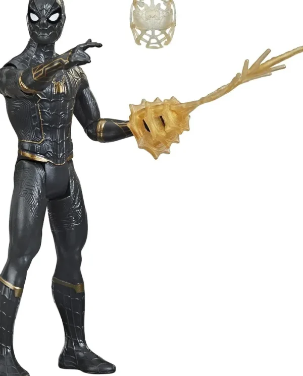 Marvel Spider-Man 6-Inch Mystery Web Gear Black and Gold Suit Action Figure Clearance