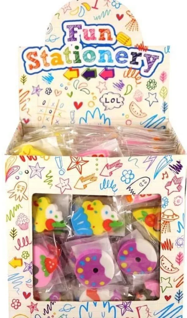 Art and Crafts Sweet Shop Fun Erasers Pack of 6 New